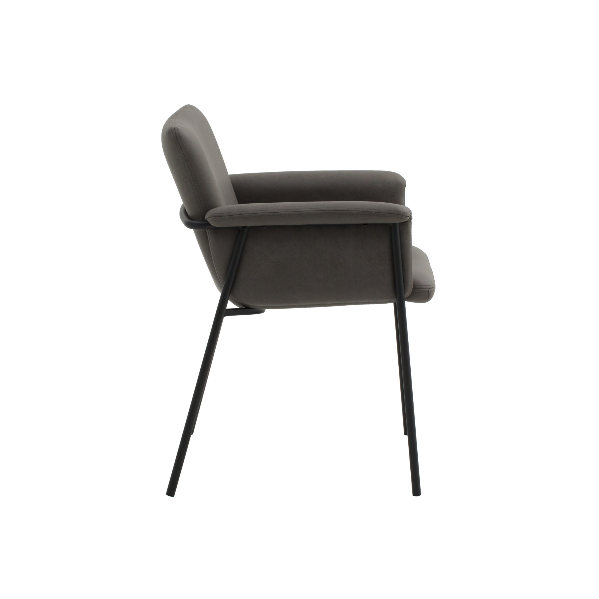 Scaun tip fotoliu Ramira, piele ecologica, structura metalica - 7