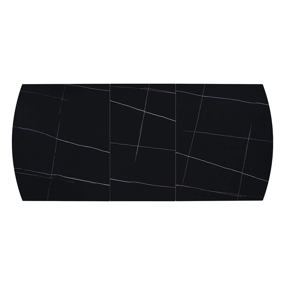 Masă Alma extensibilă, sticlă ceramică-picior metalic - 3
