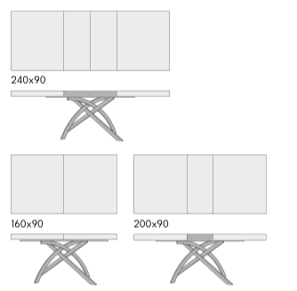 MASA CLEO EXTENSIBILA CU PICIOR METALIC - 3