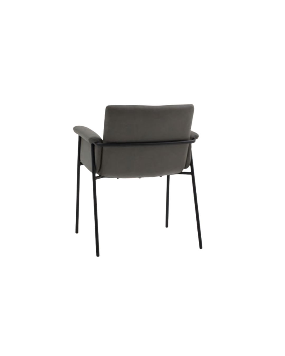 Scaun tip fotoliu Ramira, piele ecologica, structura metalica - 2