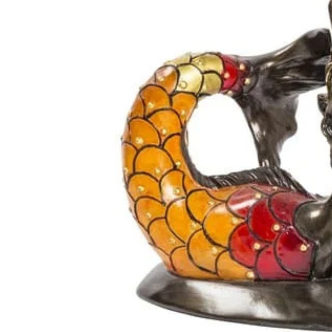 Lampa de masa Tiffany Mermaid h 19 cm - 4